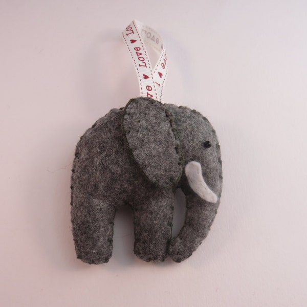 Handmade Felt Elephant Decoration