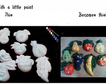 Anthropomorphic Funny Fruit Girl Pear|DIY Plaster|Ready To Paint|U Paint|DIY|Plaster|PlasterCraft|ChalkWare|Wall D\u00e9cor|Wall Hangings