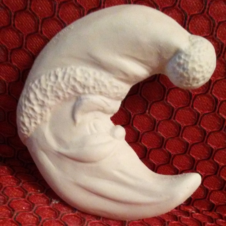 DIY Chalkware Plaster Blanks Christmas Chalkware Chalkware Kids Crafts Ready to Paint Santa Moon PlasterCraft Ready to Paint
