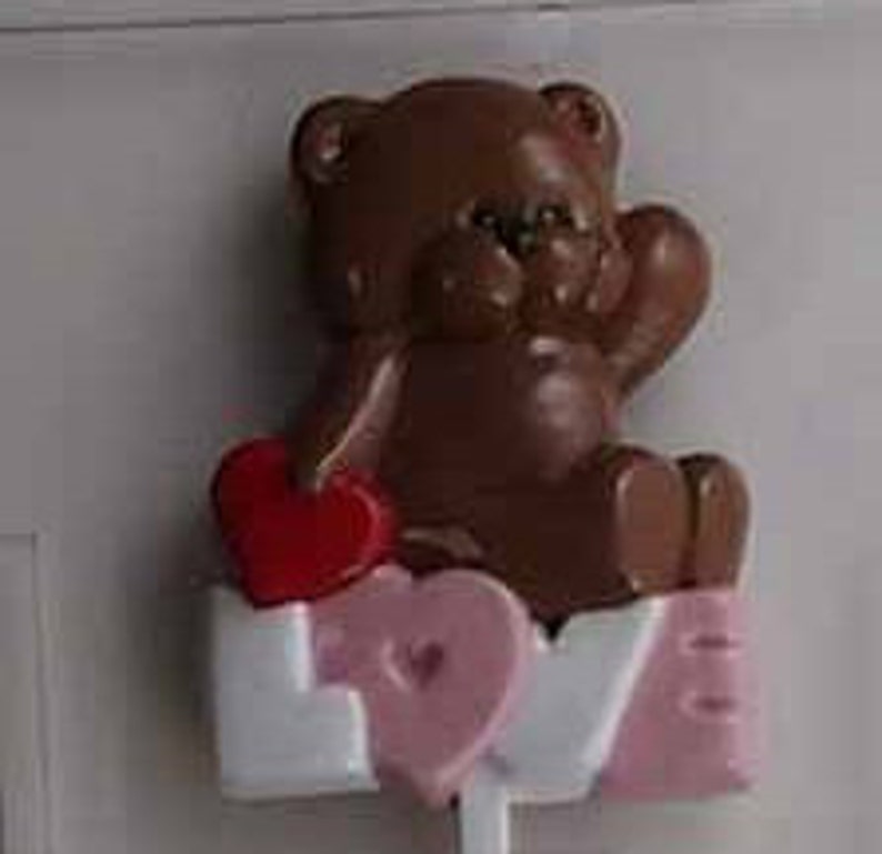 Ready to Paint Love Bear Chalkware Figure Plastercraft DIY Kids Crafts Holiday Shapes Blanks Youth Chalkware Learn to paint Figure Ornament