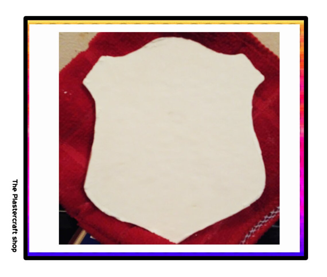 Ready to Paint Shield Shape Diy Plastercrafts Chalkware Etsy
