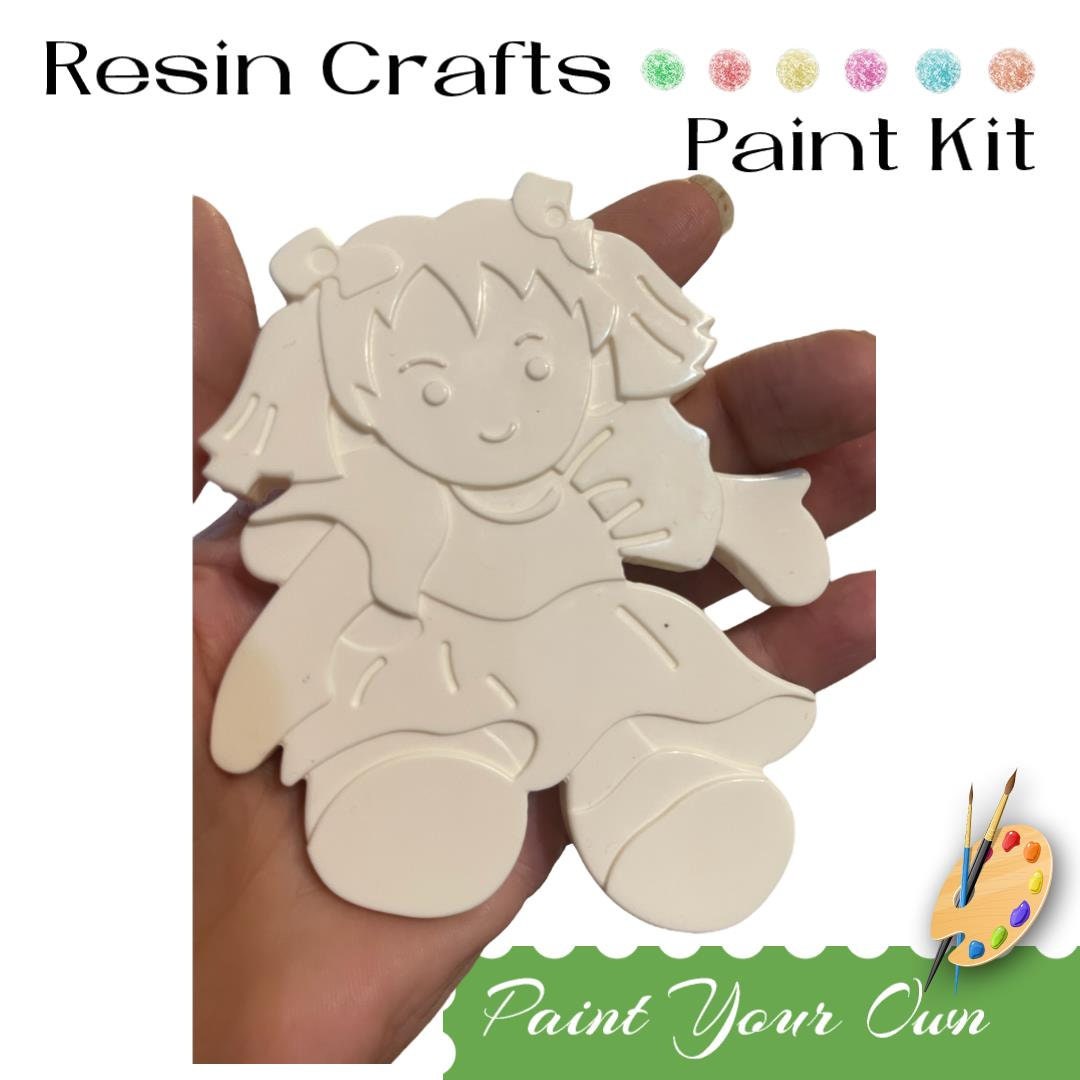 Ready to Paint, Resin Doll, Christmas Ornaments, Plastic Shapes, Paint