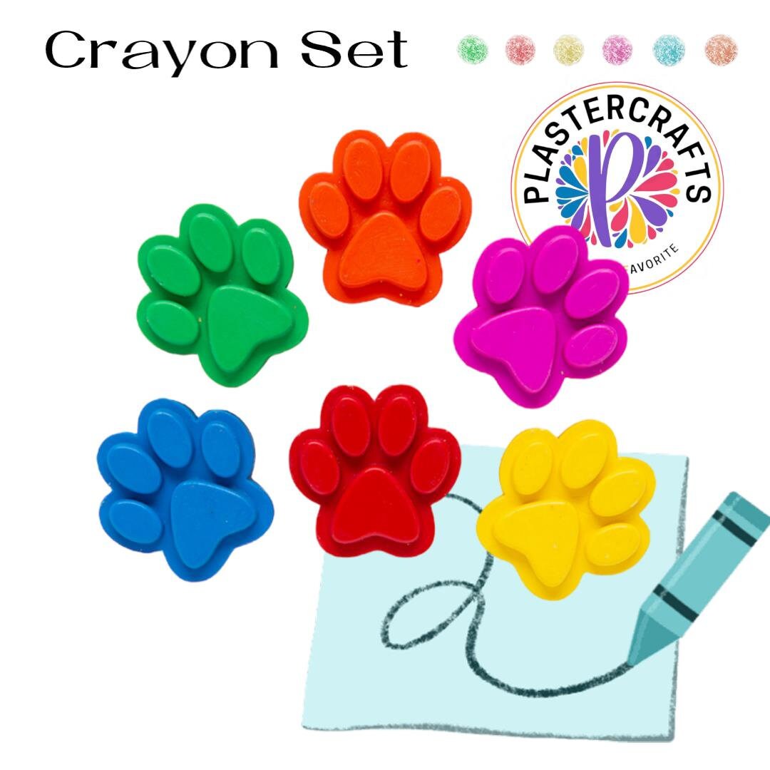 Kid Crafts Crayons Pet Paw Shapes Craft Kit Party Favors Etsy