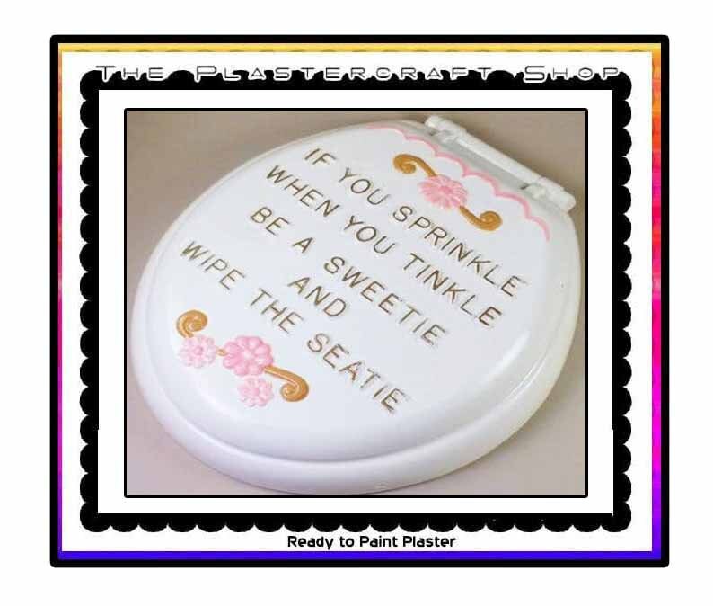 Ready to Paint Bathroom Wall Hanging Toilet Humor Wall Etsy