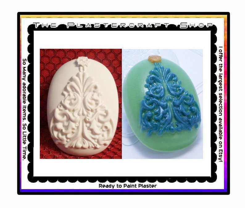 Ready to Paint Plaster Christmas Tree Handmade Ornaments Etsy