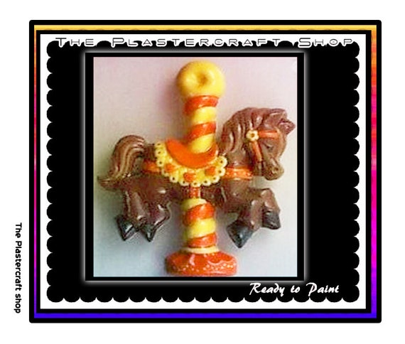 PlasterCraft Supplies,Youth Chalkware Camp Projects DIY Plasters ChalkWare Ready To Paint Carousel Horse Plaster Craft Summer Activity