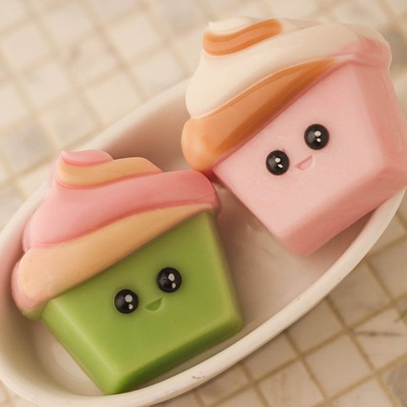 Happy Kawaii Cupcake Plaster Craft DIY Chalkware Ready to Paint Chalkware Kids Crafts Plastercraft Supplies Summer Camp Activity