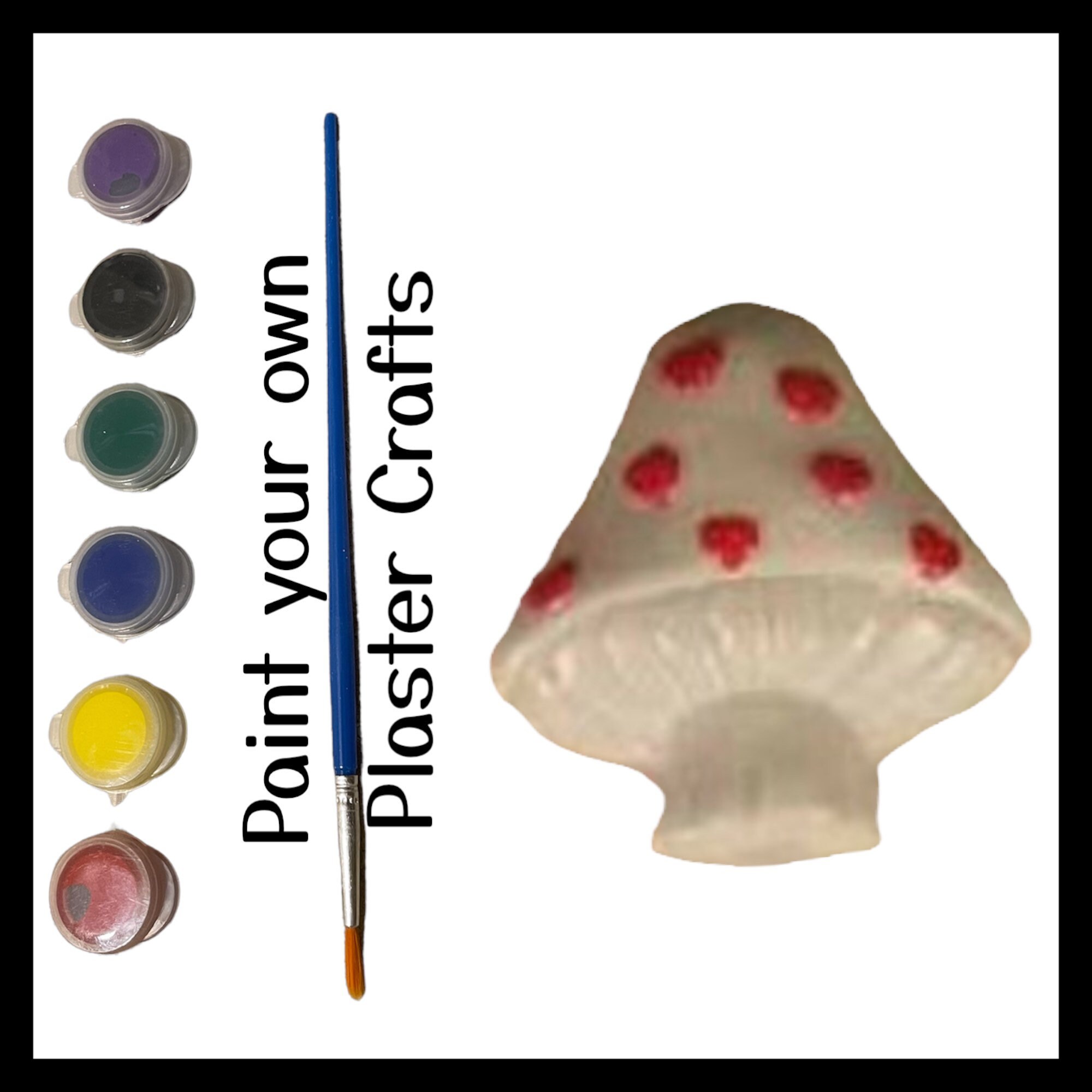 DIY PlasterCrafts Party Favors Kids Crafts Ready To Paint Toadstool