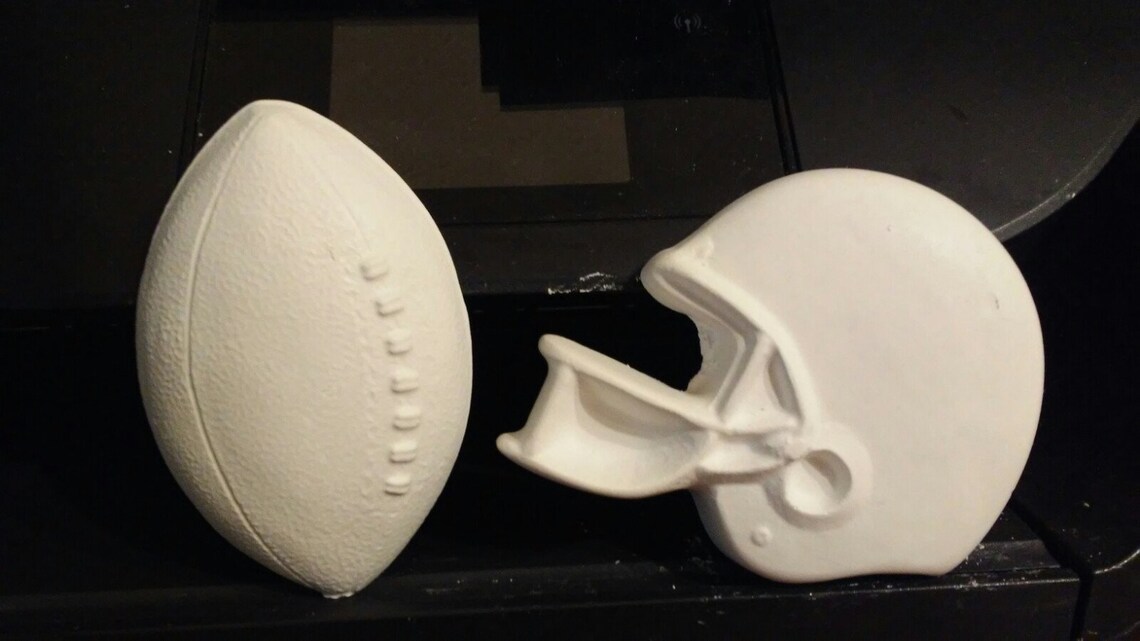 Ready to Paint Football Helmet Football PlasterCraft DIY Etsy