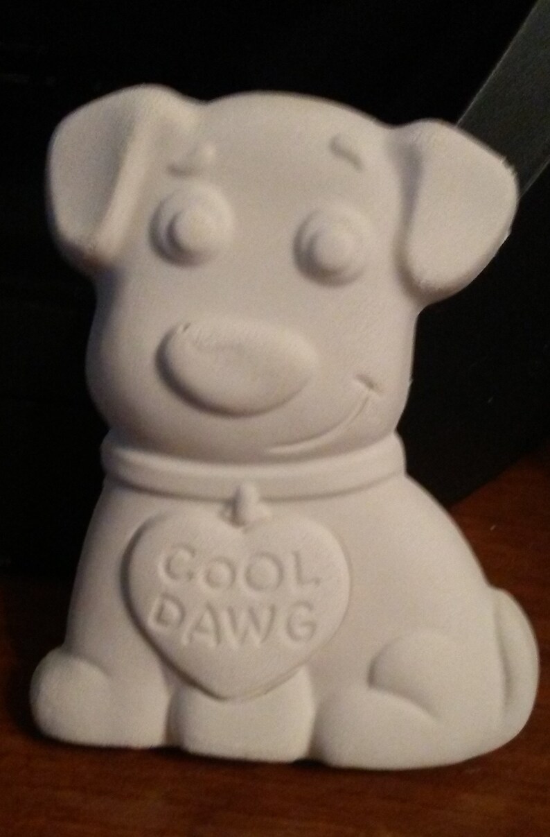 Ready to Paint Plaster Cool Dawg Dog Animal Diy Etsy