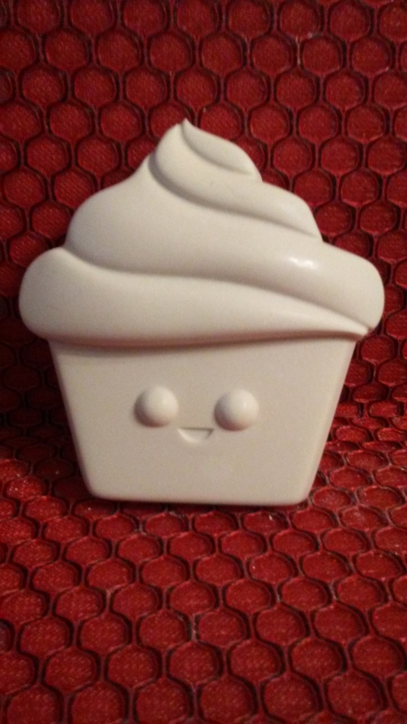 Happy Kawaii Cupcake Plaster Craft DIY Chalkware Ready to Paint Chalkware Kids Crafts Plastercraft Supplies Summer Camp Activity