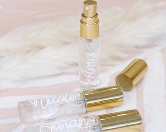 Personalized Glass Spray Bottle: Wedding & Bachelorette Party Favors