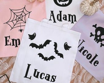 Trick Or Treat Bag, Halloween Candy Bag, Halloween Treat Bag, Kids Halloween Bag, Custom Halloween Bag, Personalized Bag, Kids Halloween