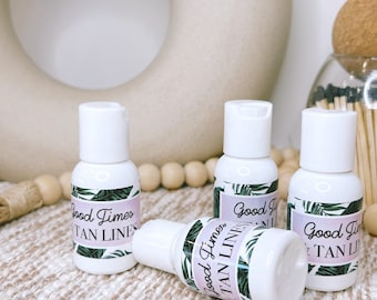 Palm Leaf Sunscreen Favor: Bachelorette Party, Bridal Shower, Wedding