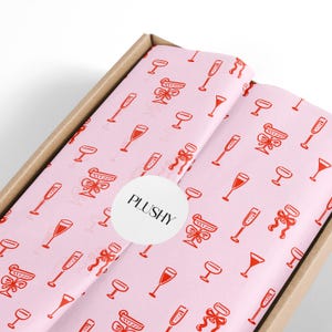 Martini Tissue Paper, Pretty Gift Wrapping, Cute Tissue Paper, Tissue Paper Packaging, Small Business Packaging, Pretty Wrapping Paper