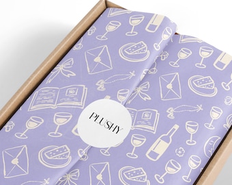 Wine Party Gift Wrapping Tissue Paper: Elegant Small Business Packaging
