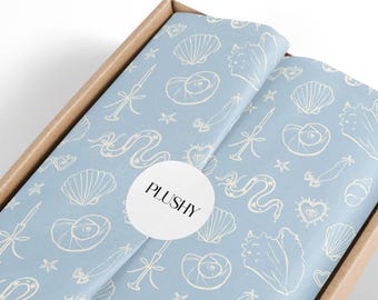 Sea Theme Gift Wrapping Paper, Cute Tissue Paper, Tissue Paper Packaging, Small Business Packaging, Ocean Theme Gift Wrapping Paper