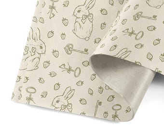 Easter Tissue Paper, Pastel Bunny & Spring Floral Gift Wrap, Eco Friendly Packaging, Basket Stuffer, Handmade Business Supplies