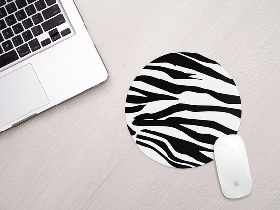 Zebra Print Mouse Pad Animal Print Desk Decor Zebra Pattern Etsy