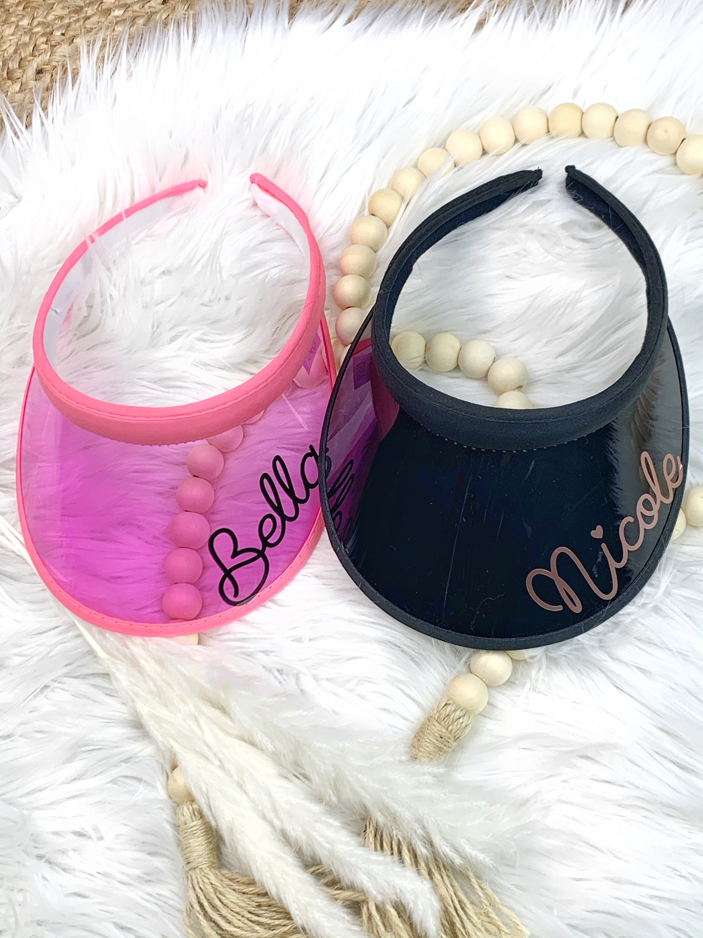 Personalized Sun Visors for Women Beach Visors with Names Etsy