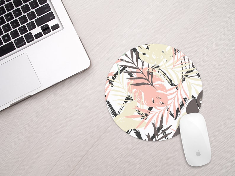 Flowers Desk Accessory Pastel Desk Decor Cute Mousepads Flowers Mouse Pad Floral Mouse Pad Coworker Gifts Stocking Stuffer