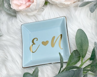 Monogram Gifts Ring Dish, Bridesmaid Proposal Gifts, Unique Gift from Bride,MOH Proposal,Initial Name,From Bride,Jewelry Dish,Day of Wedding