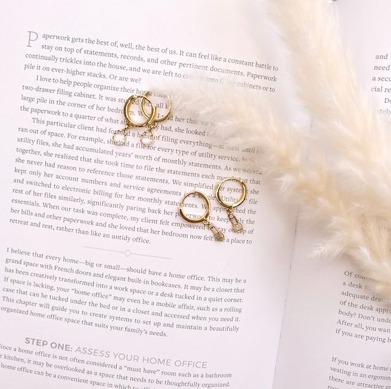 Gold Dainty Huggie Earrings, Dainty Earrings, Huggie Earrings, Teardrop Earrings, Dainty Jewelry, Gold Lock Charm, Gold Plated Earrings Il_570xn