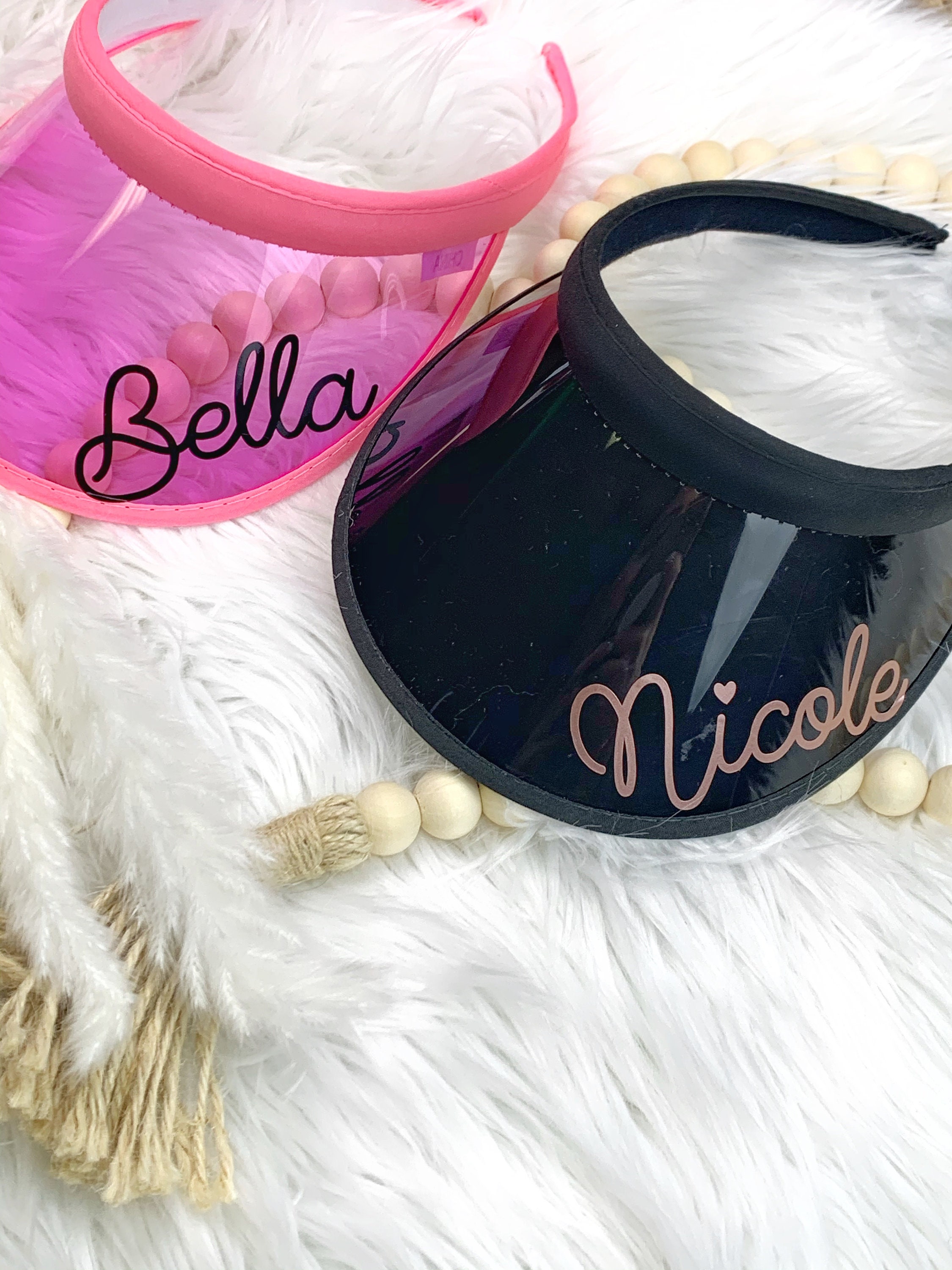 Personalized Sun Visors for Women Beach Visors with Names Etsy