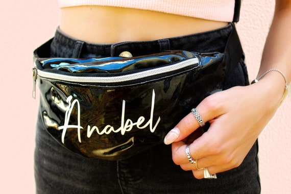 Personalized Fanny Pack, Gold Bridesmaid Travel Bag,Bride Squad,Bachelorette Party Gift, Maid of Honor Proposal,Personalized Name,From Bride Il_570xn