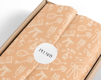 Bow Print Tissue Paper: Gift Wrapping, Small Business Packaging