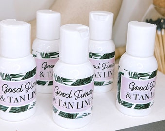 Palm Leaf Sunscreen Favors, Favors For Bridal Party, Bachelorette Party Favor, Wedding Favors, Cute Bridal Shower Favors, Girls Trip Favors