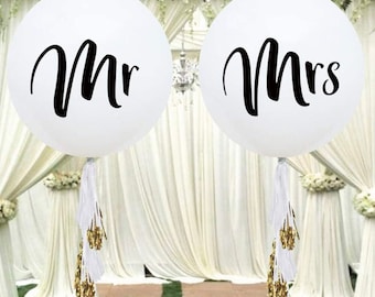 Mr and Mrs Balloon, Mrs Balloon, Engagement Balloons, Wedding Balloons, Jumbo Balloons, Mr and Mrs Decor, Mr and Mrs Sign, White Balloons
