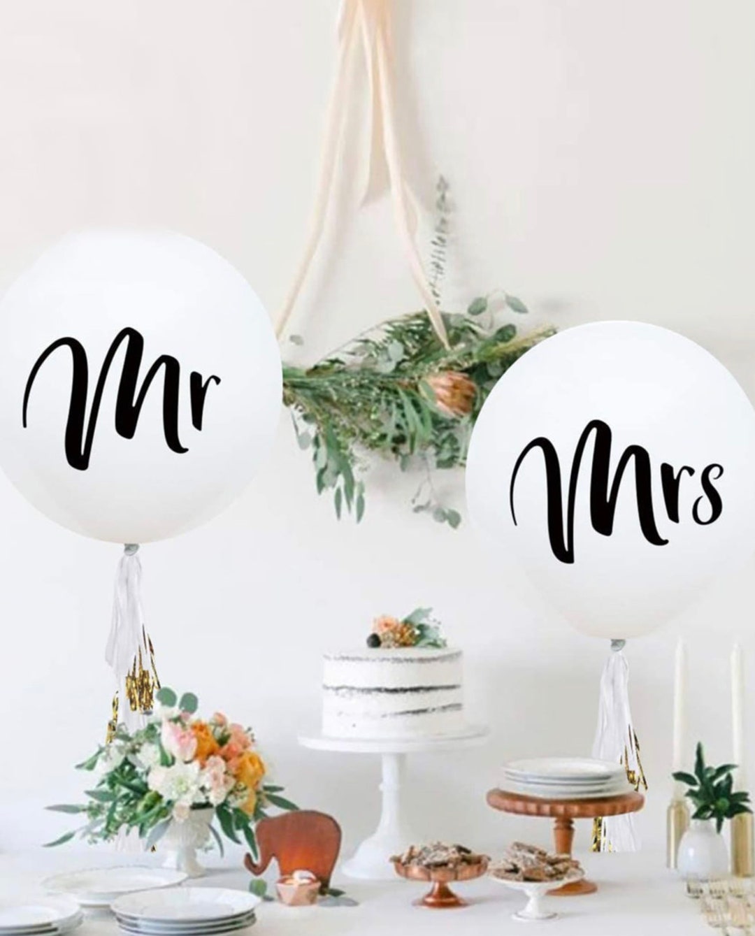 RUIANSI MR & MRS With 2 Ring Party Balloons,Engagement Party Decorations, Wedding,Engagement,Anniversary Party Multicolor Themed Decor (L MR & MRS Gold