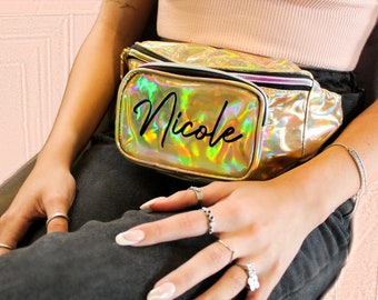 metallic gold fanny pack