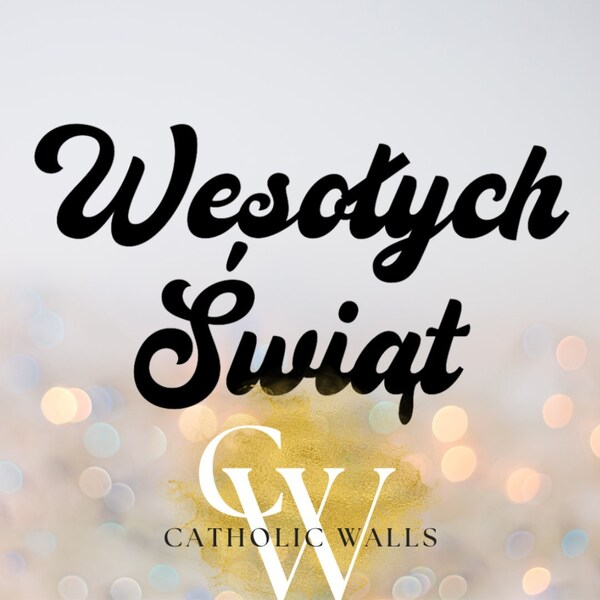 wesołych wiąt| Joyeux Noël polonais | SVG | Arrière-plan transparent PNG | Clipart | Téléchargement numérique