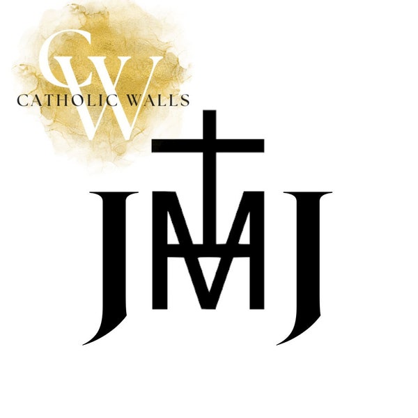 JMJ | Jesus | Mary | Joseph |  SVG | PNG Transparent Background | Clip Art | Digital Download