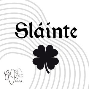 Sláinte | Irische und schottisch-gälische Cheers | SVG | PNG transparenter Hintergrund | Clip-Kunst Digitaler Download