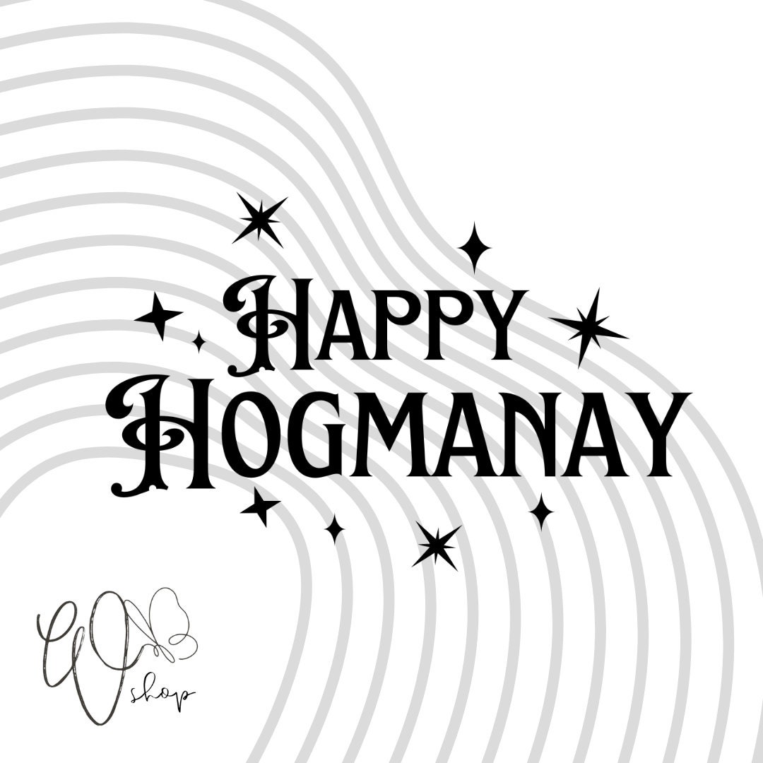 Happy Hogmanay Scottish New Year SVG PNG Transparent Background Clip