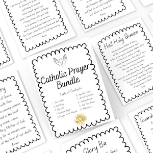 Catholic Prayer Prints Bundle | Digital Download | Catholic Homeschool | Catholic School | Catholic Teacher | Catholic Education