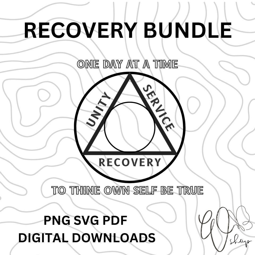 Recovery PNG SVG PDF Bundle | Digital Download | Motivational ...