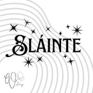 Sláinte / Saluti gaelici irlandesi e scozzesi / SVG / PNG Sfondo trasparente / Clip Art / Download digitale