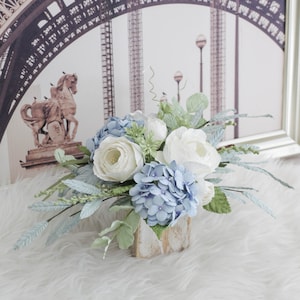 Durchmesser 8 Zoll MY BABY BLUE Weiß getünchtes Centerpiece | Etsy