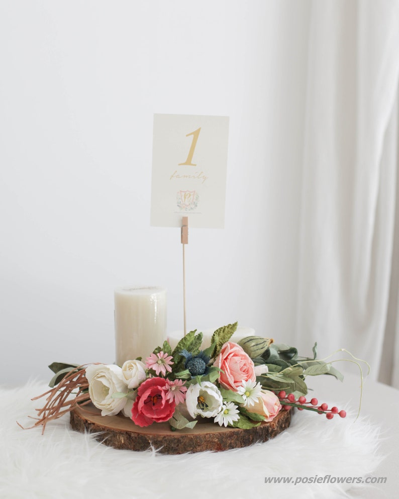 Paper Flower Small Posy for Wedding Table Decoration Handmade Etsy