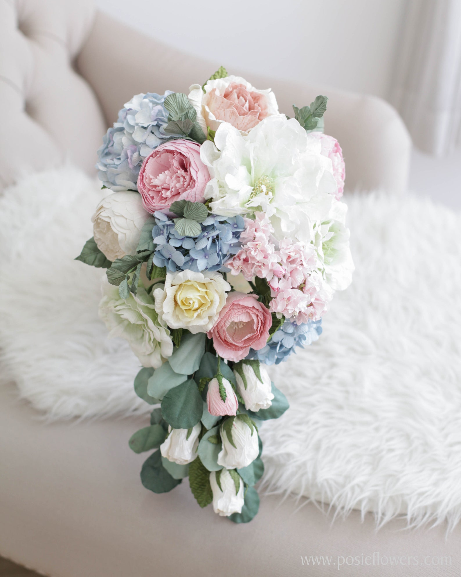 Pastel Paper Flower Bouquet Bridesmaid Bouquet Boho Paper Etsy