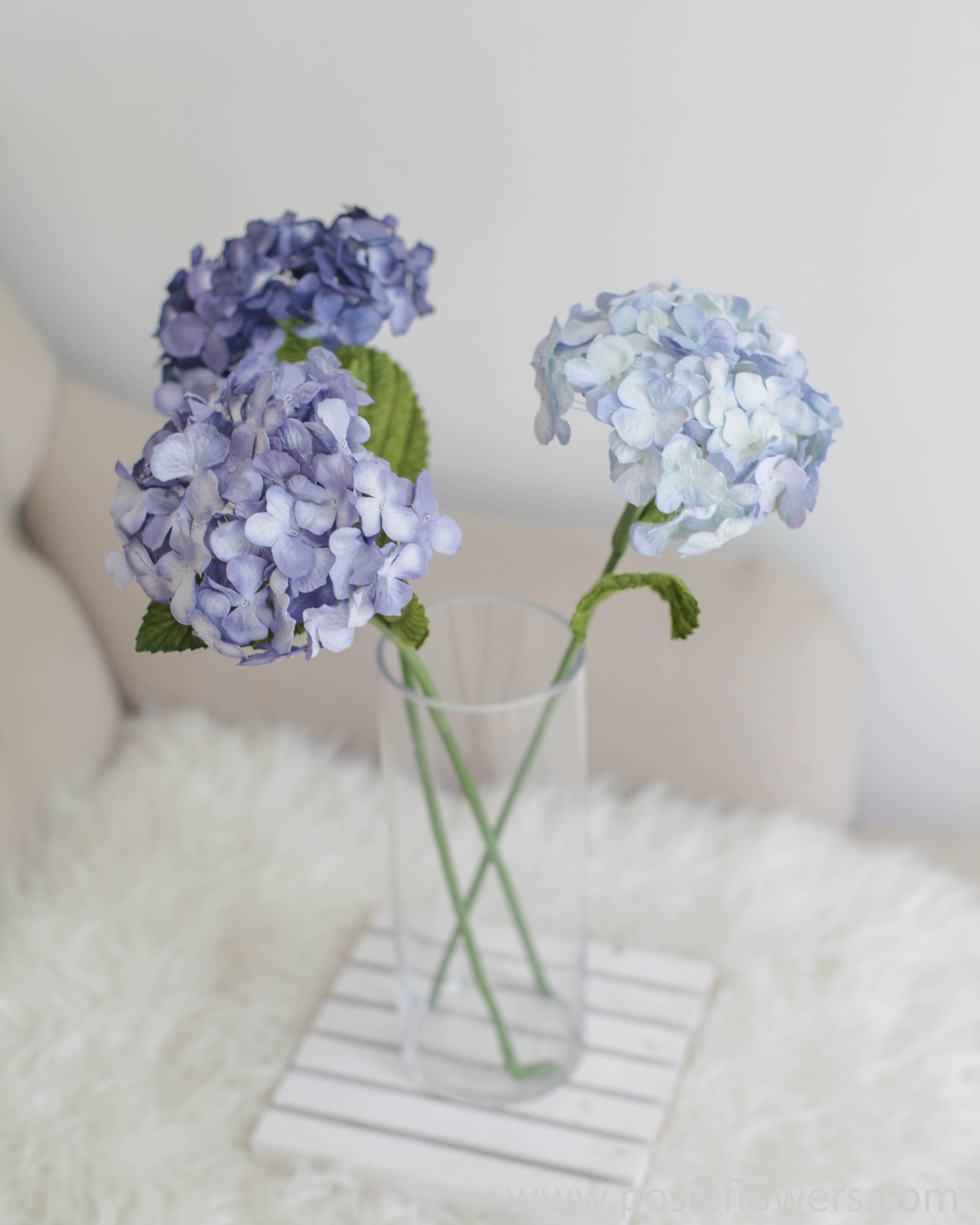 Mix Blue PAPER HYDRANGEA set of 12 bulk wholesale paper | Etsy