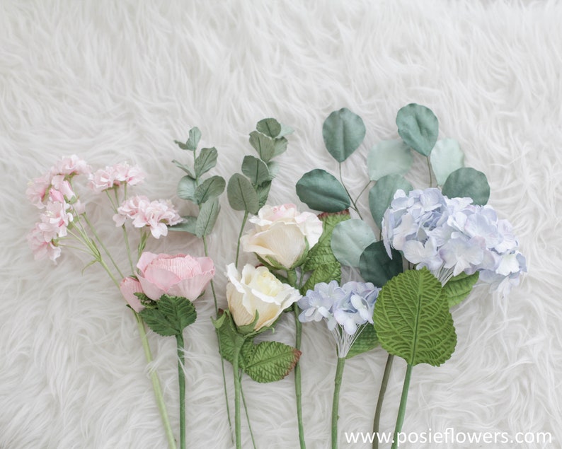 Pastel Paper Flower Bouquet Bridesmaid Bouquet Boho Paper Etsy