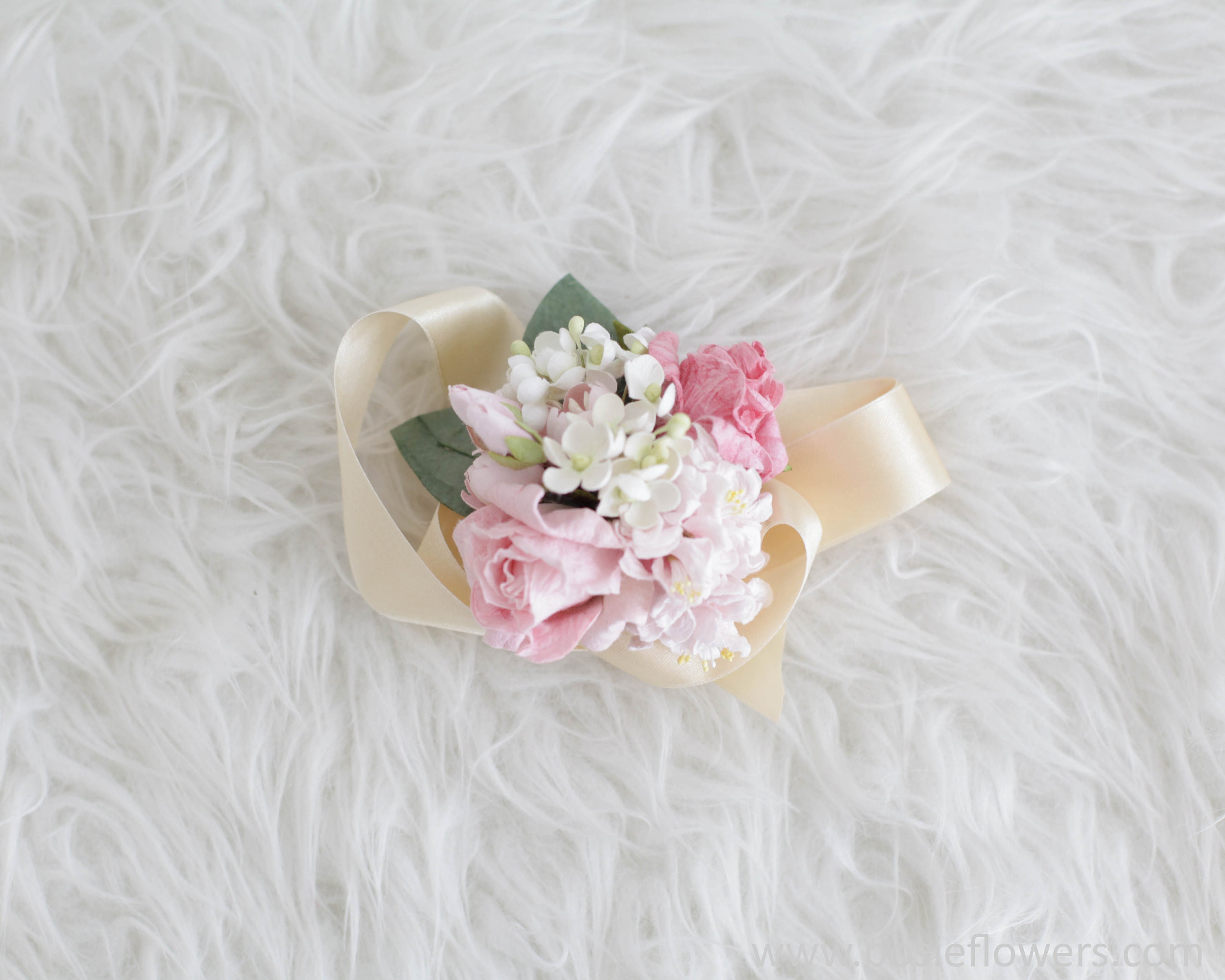 Bespoke Cherry Blossom Wrist Corsage Paper Wrist Corsage for Etsy