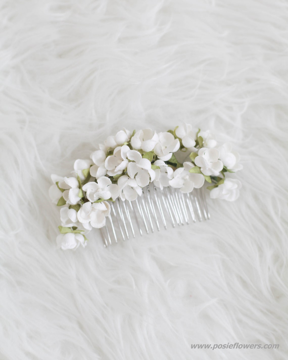 Paper Flower Hair Comb Hair Floral Comb Wedding Hair Comb Etsy