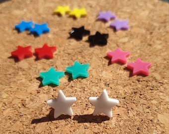 Star|Acrylic|Perspex|Star studs|NHS|Thank you|Bright|80s|Pop art|Earrings|Choose your colour|Celestial|Gift|Gifts|Bright|Gifts for women
