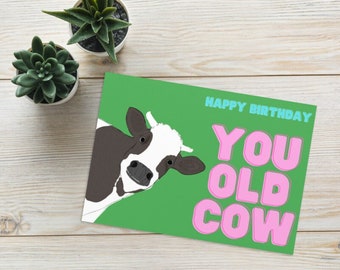 Old cow card| Humour|Friendship|Laughter|Fun